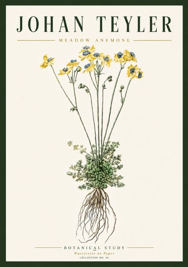 Johan Teyler Meadow Anemone No6 - Poszter