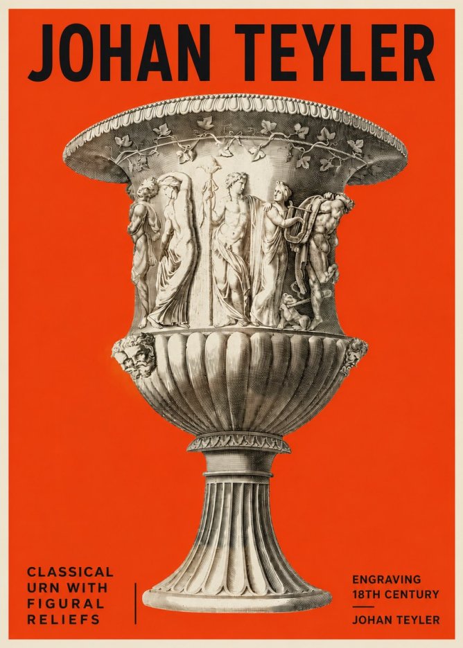 Johan Teyler Classical Urn with Figural Reliefs II No2 - Poszter