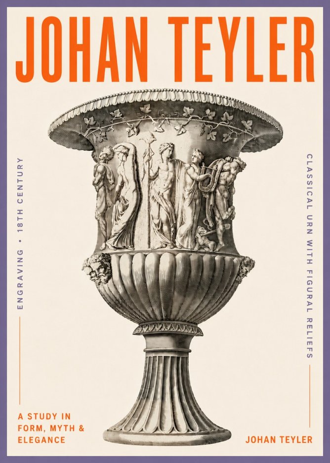 Johan Teyler Classical Urn with Figural Reliefs II No5 - Poszter