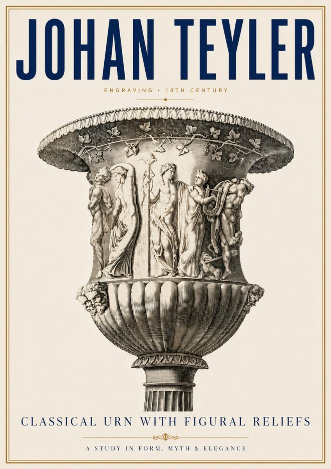 Johan Teyler Classical Urn with Figural Reliefs II No6 - Poszter