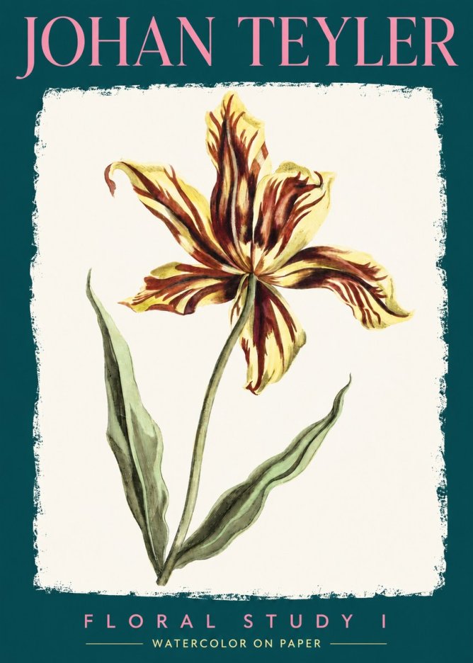 Johan Teyler Floral Study I No2 - Poszter