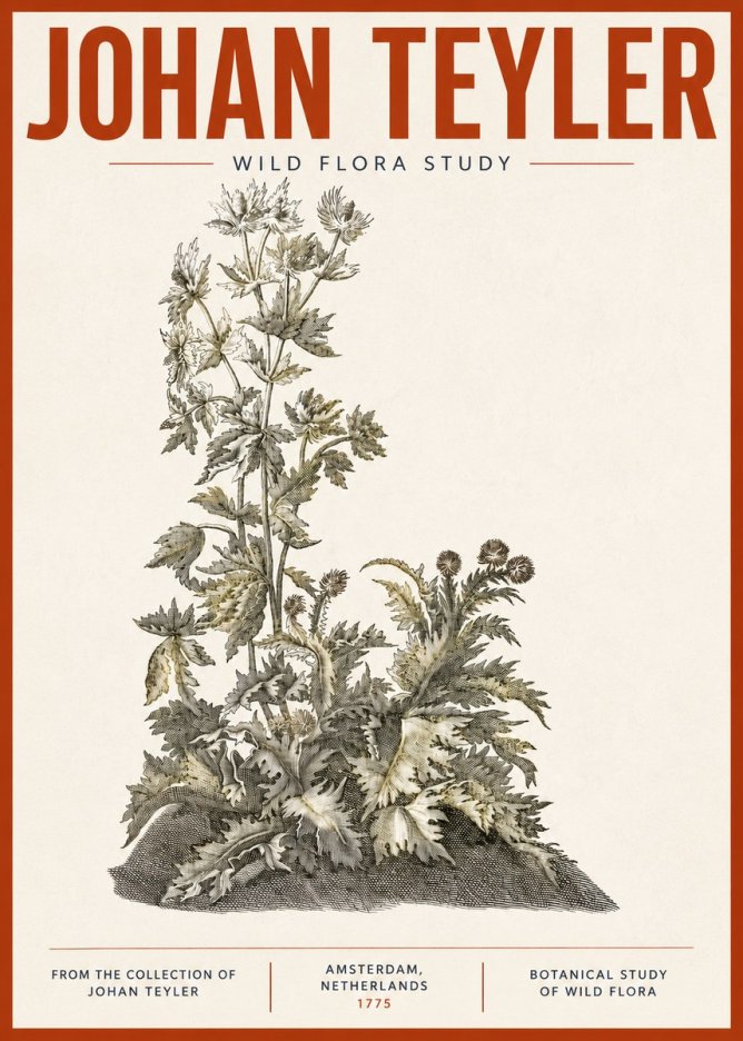 Johan Teyler Wild Flora Study No4 - Poszter
