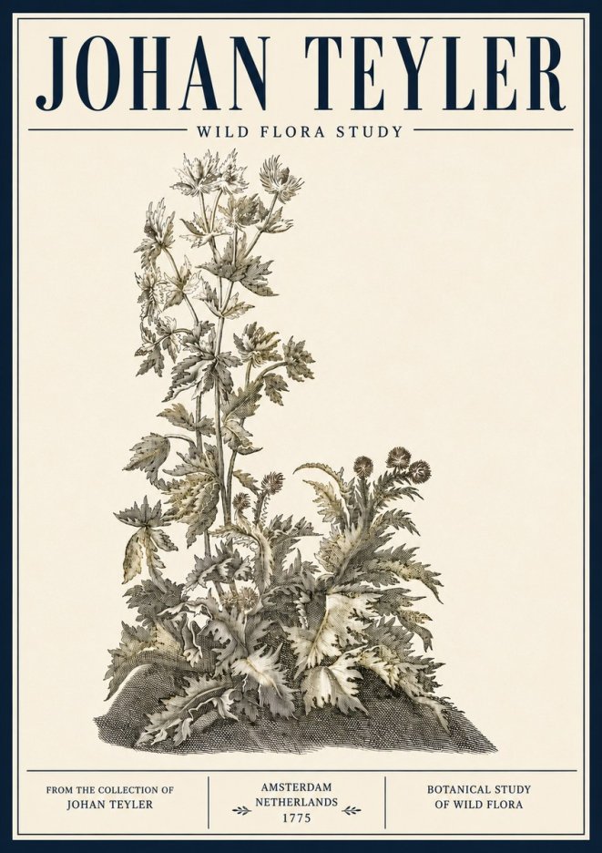 Johan Teyler Wild Flora Study No5 - Poszter