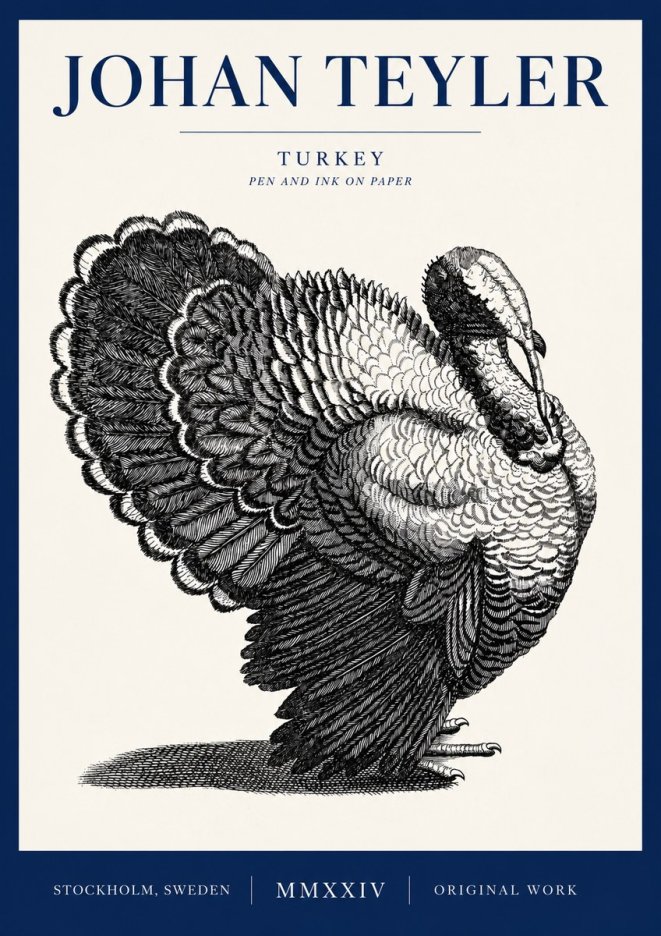 Johan Teyler Turkey No4 - Poszter