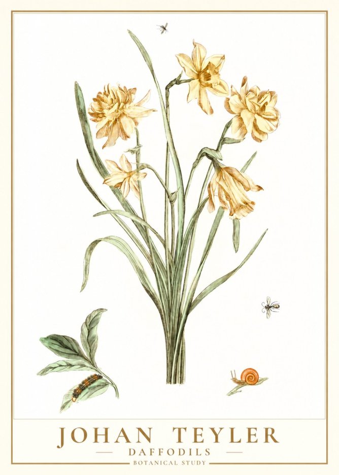 Johan Teyler Daffodils No1 - Poszter