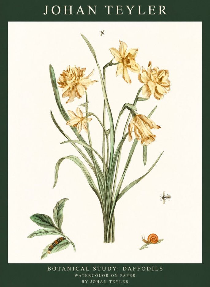 Johan Teyler Daffodils No3 - Poszter