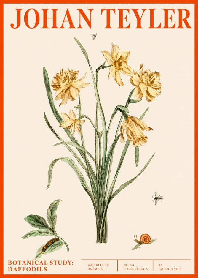 Johan Teyler Daffodils No4 - Poszter