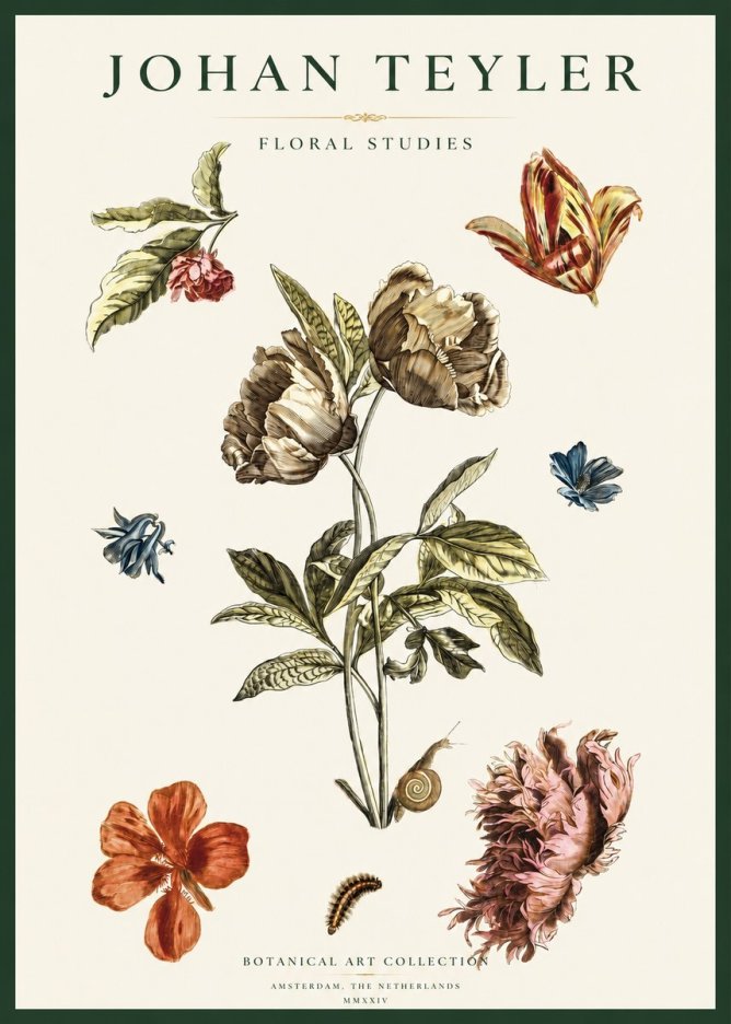 Johan Teyler Floral Studies No2 - Poszter