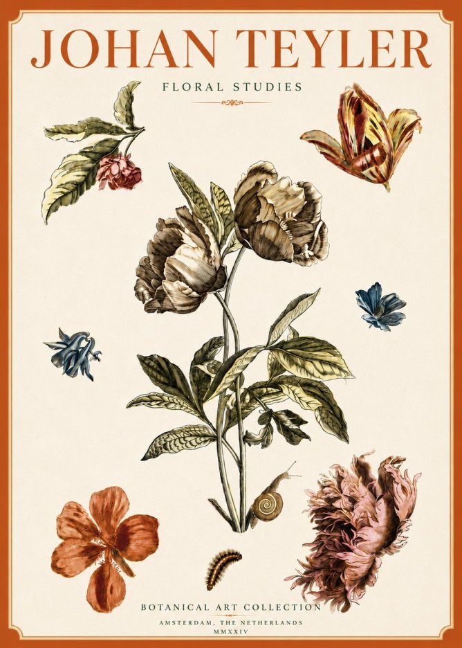 Johan Teyler Floral Studies No6 - Poszter