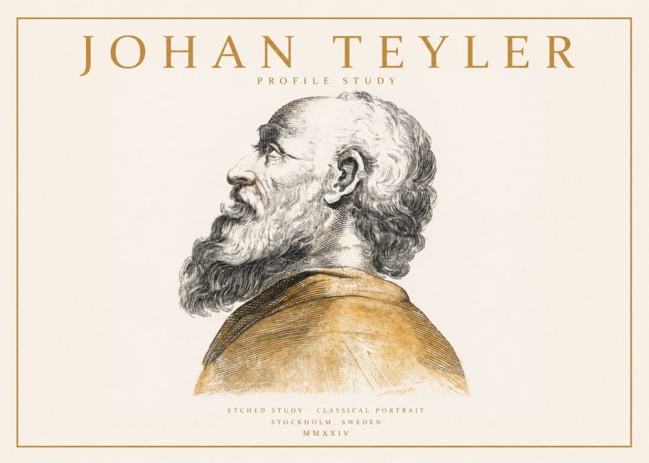 Johan Teyler Profile Study No1 - Poszter