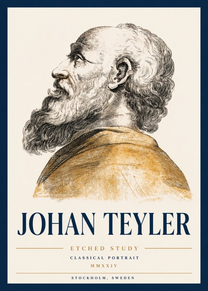 Johan Teyler Profile Study No3 - Poszter