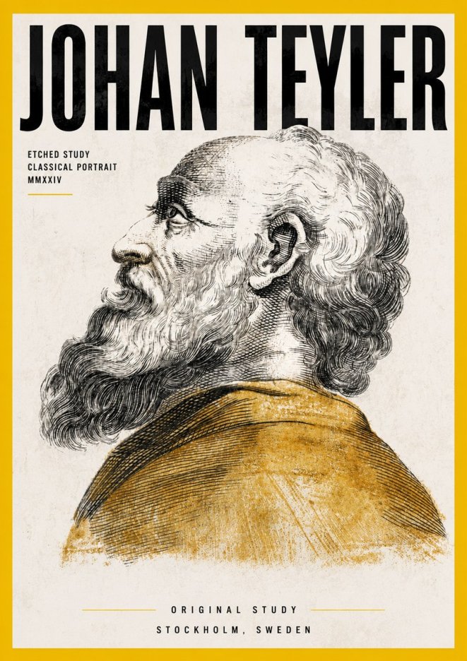 Johan Teyler Profile Study No4 - Poszter