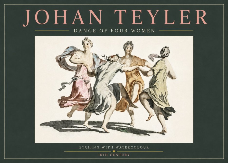 Johan Teyler Dance of Four Women No3 - Poszter