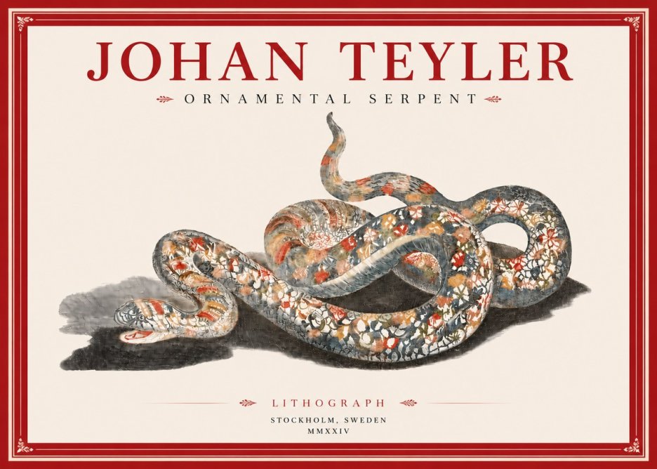 Johan Teyler Ornamental Serpent No3 - Poszter