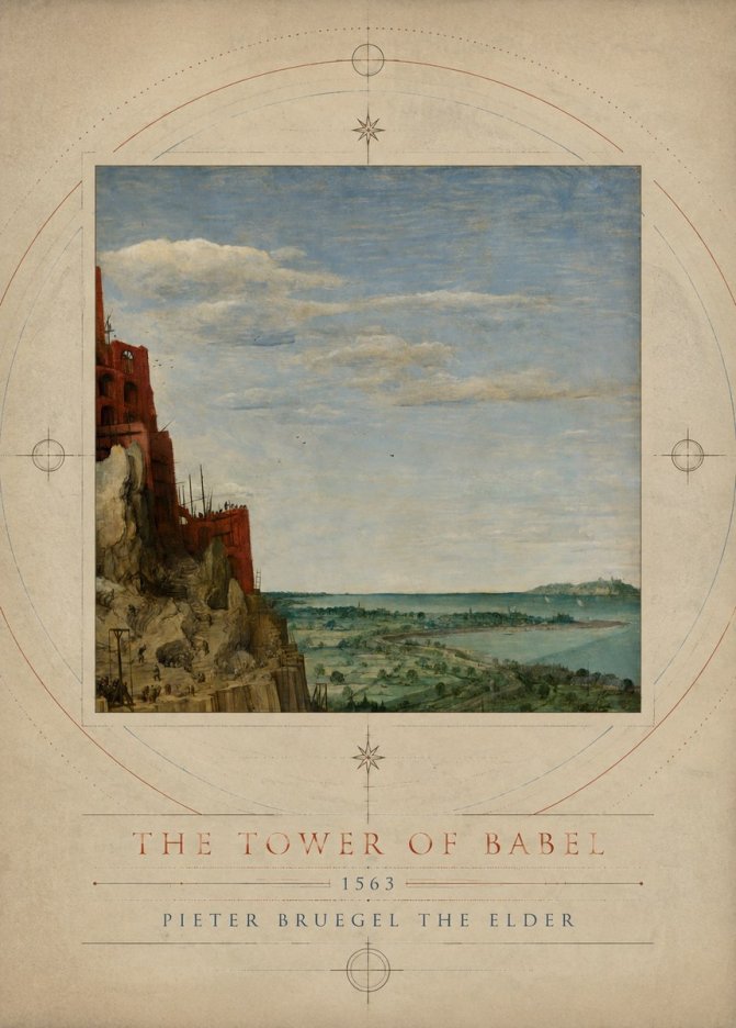 Pieter Bruegel The Tower of Babel X No3 - Poszter