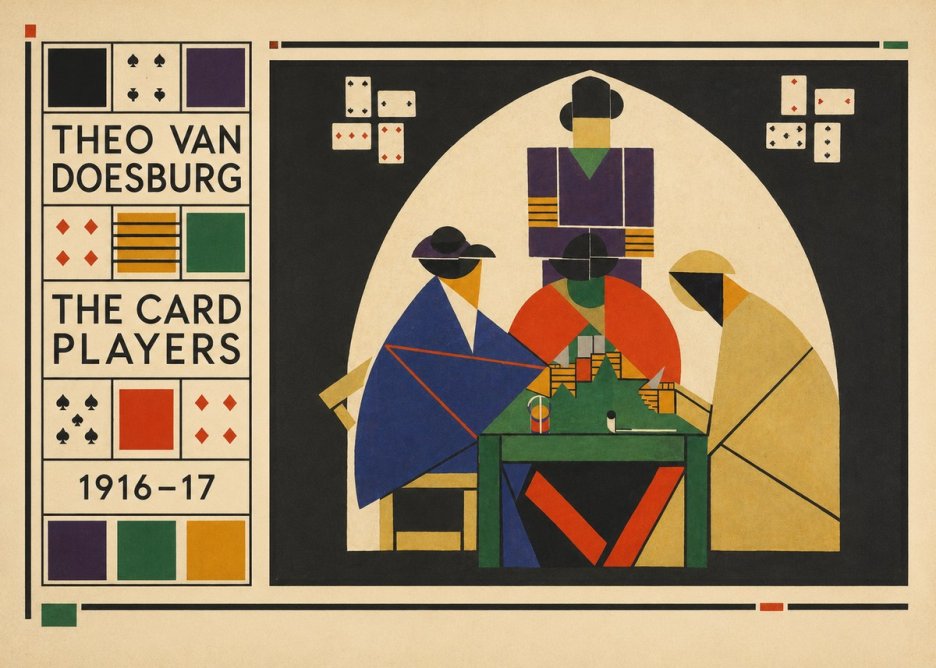 Theo van Doesburg The Card Players No6 - Poszter