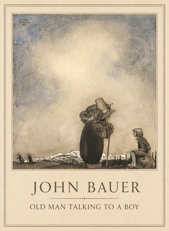 John Bauer Old Man Talking to a Boy No1 - Poszter
