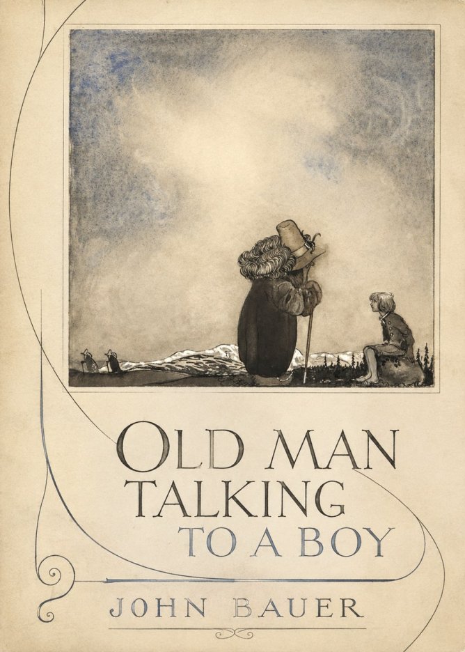 John Bauer Old Man Talking to a Boy No5 - Poszter