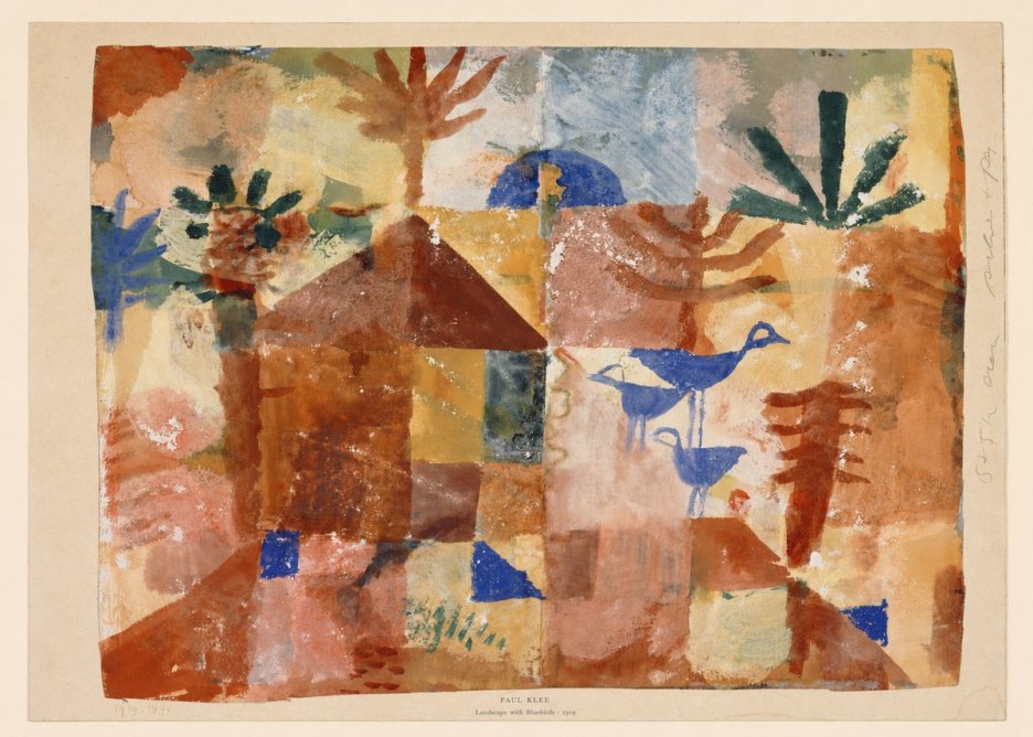 Paul Klee Landscape with Bluebirds No6 - Poszter