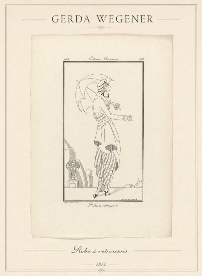 Gerda Wegener Robe À Retroussis No1 - Poszter