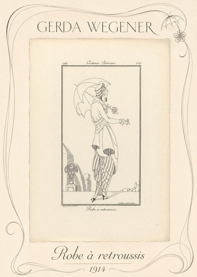 Gerda Wegener Robe À Retroussis No3 - Poszter