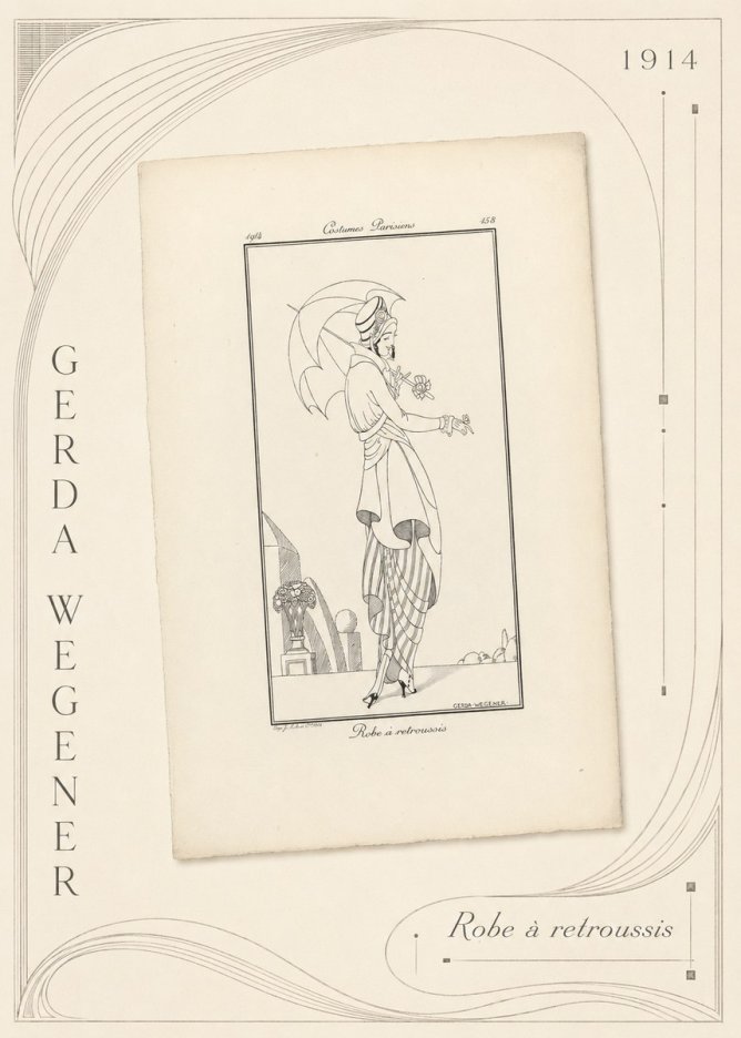 Gerda Wegener Robe À Retroussis No5 - Poszter
