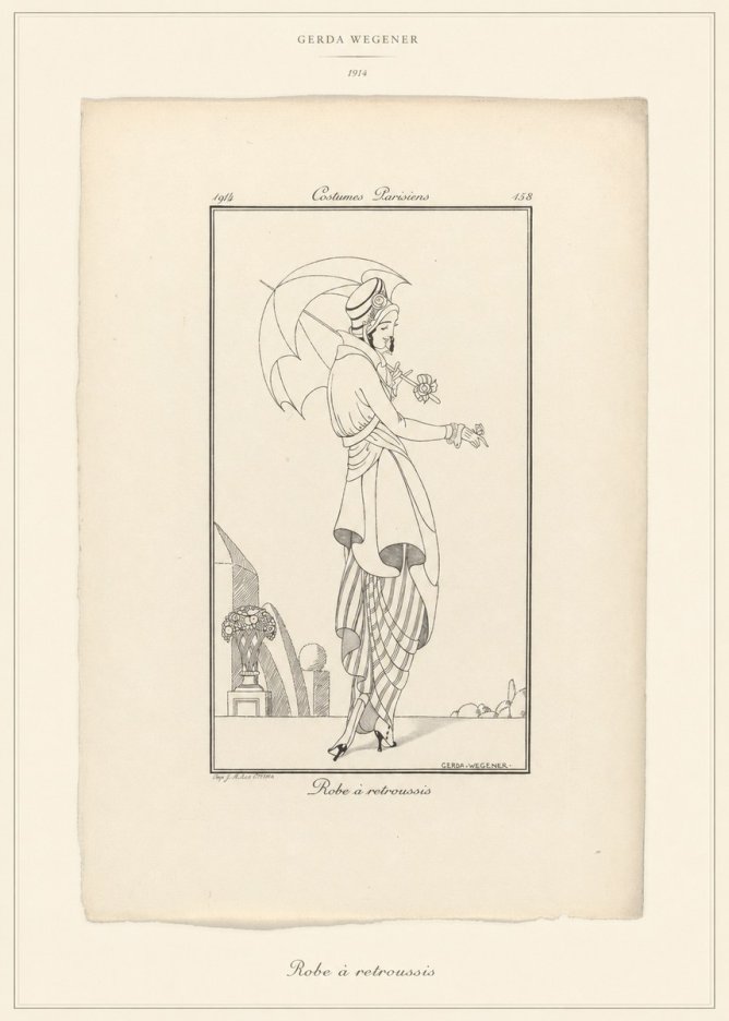 Gerda Wegener Robe À Retroussis No6 - Poszter