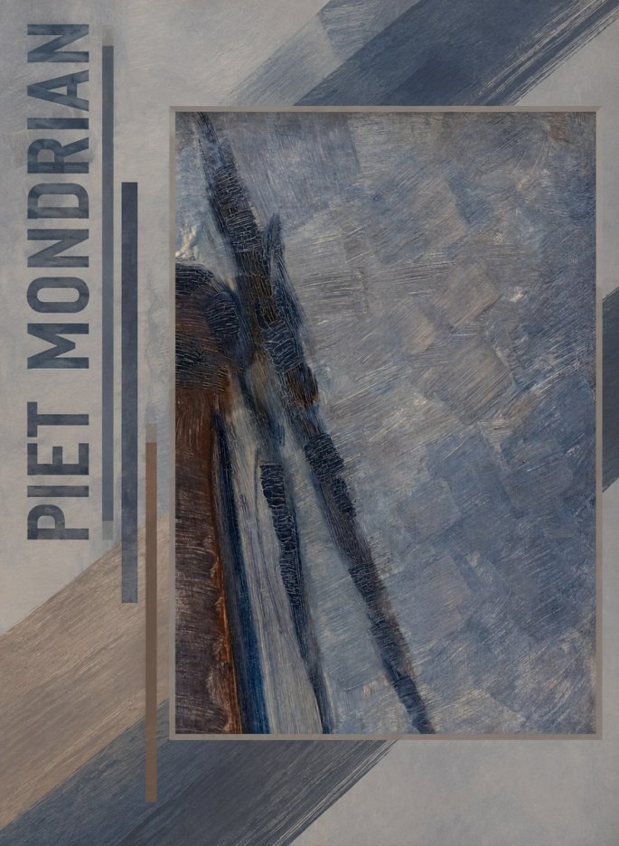 Piet Mondrian Windmill in Sunlight No4 - Poszter