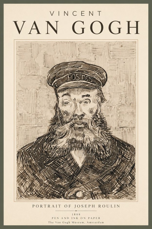 Van Gogh Portrait of Joseph Roulin I No3 - Poszter