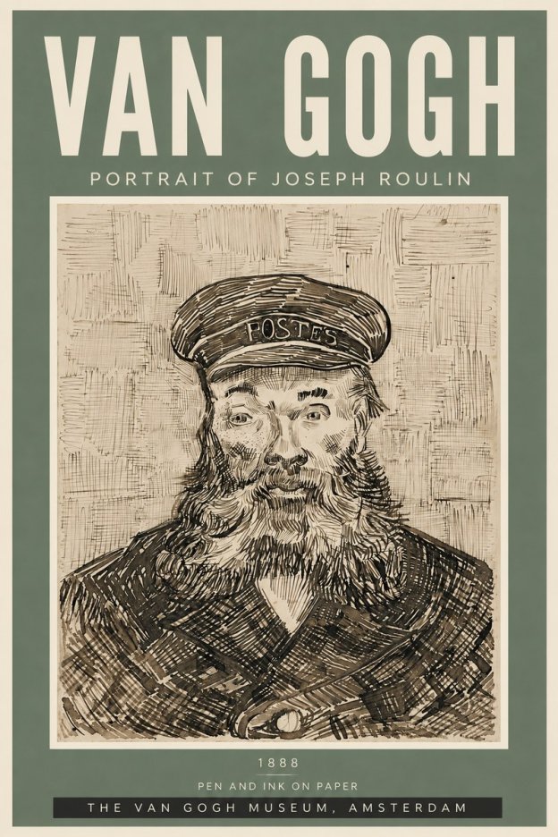Van Gogh Portrait of Joseph Roulin I No6 - Poszter