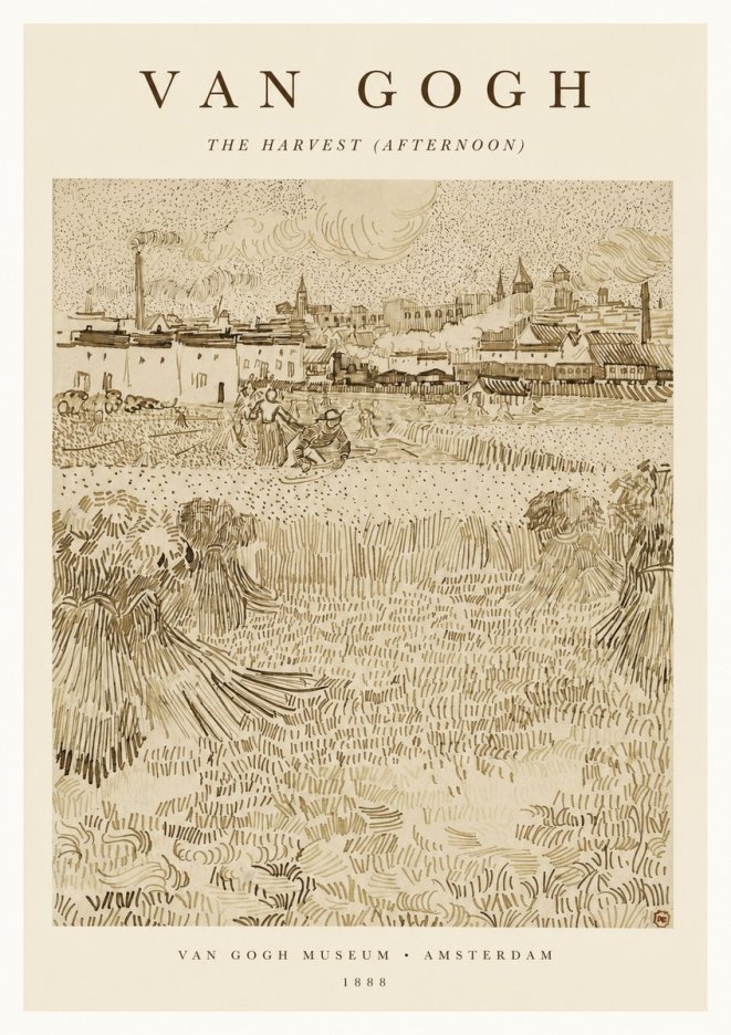 Van Gogh The Harvest (Afternoon) No1 - Poszter