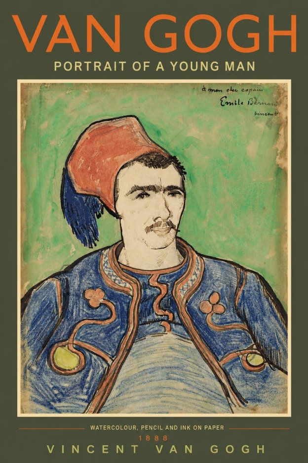 Van Gogh Portrait of a Young Man No3 - Poszter