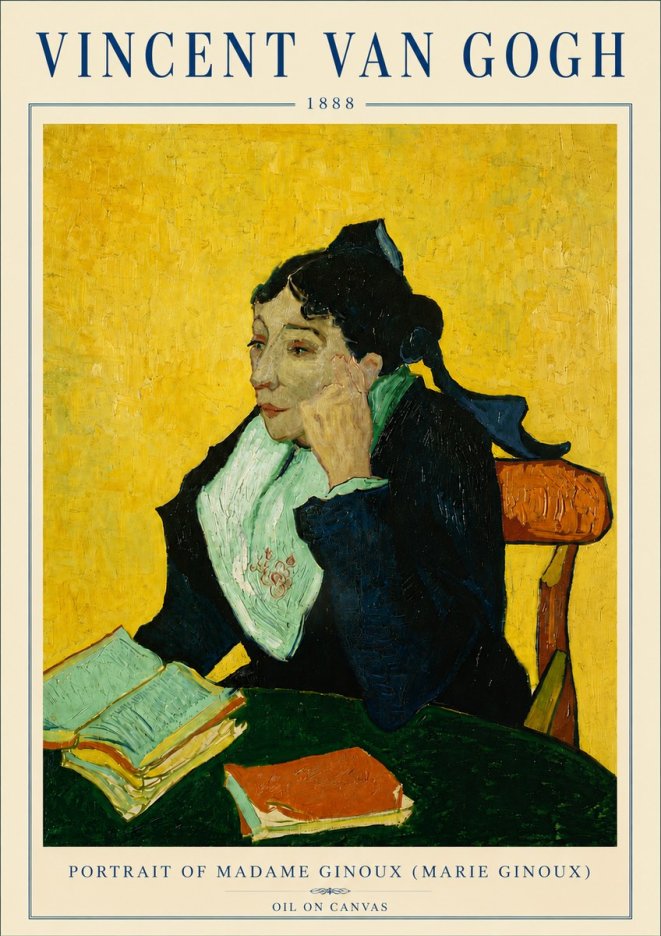 Van Gogh Portrait of Madame Ginoux (Marie Ginoux) No6 - Poszter