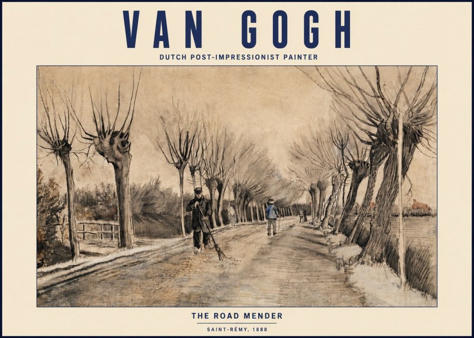 Van Gogh The Road Mender I No4 - Poszter