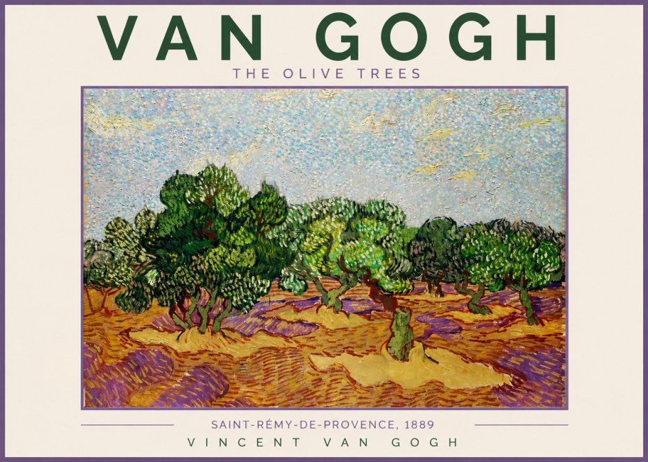 Van Gogh The Olive Trees No2 - Poszter