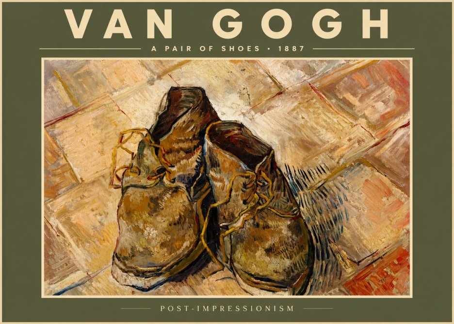 Van Gogh A Pair of Shoes No6 - Poszter