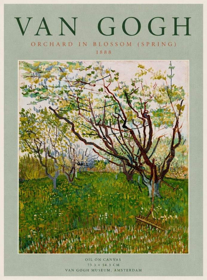Van Gogh Orchard in Blossom (Spring) No5 - Poszter