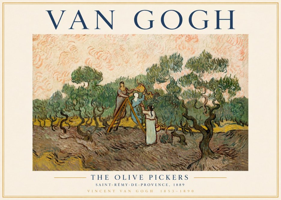 Van Gogh The Olive Pickers I No3 - Poszter