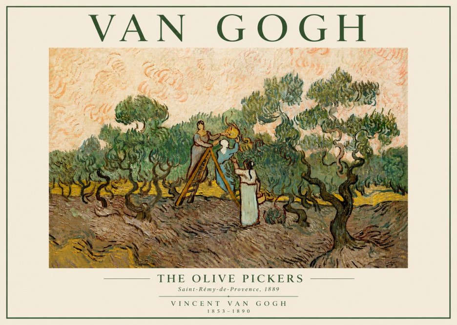 Van Gogh The Olive Pickers I No5 - Poszter