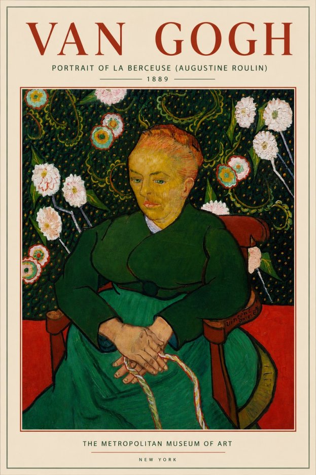 Van Gogh Portrait of La Berceuse (Augustine Roulin) No4 - Poszter