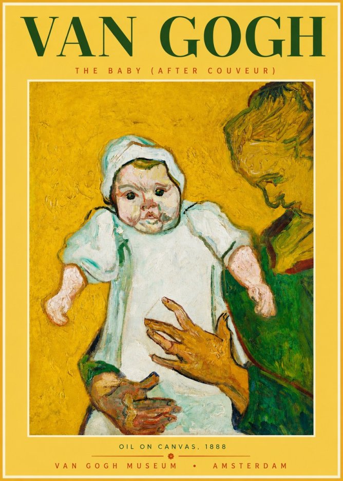 Van Gogh The Baby (After Couveur) No2 - Poszter