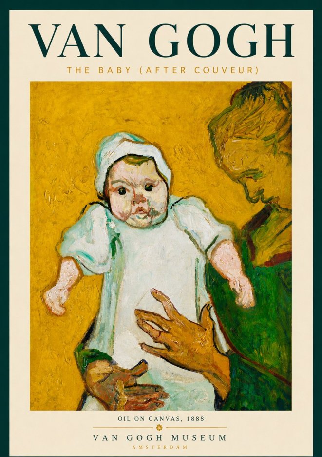 Van Gogh The Baby (After Couveur) No6 - Poszter