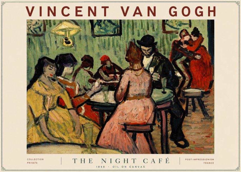Van Gogh The Night Café I No4 - Poszter