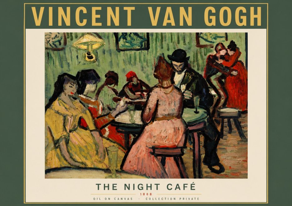 Van Gogh The Night Café I No5 - Poszter