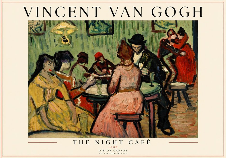 Van Gogh The Night Café I No6 - Poszter