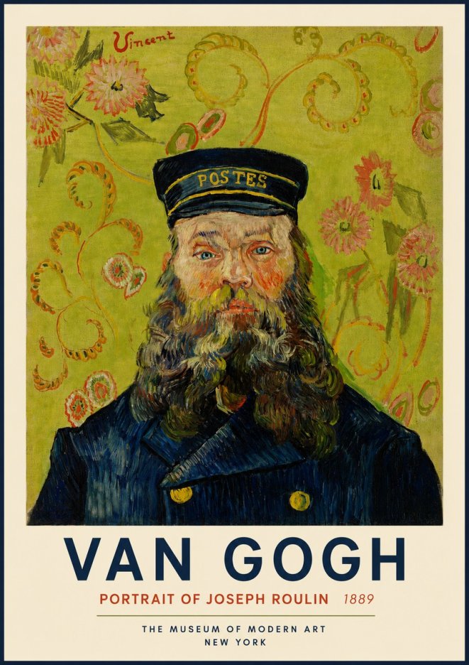 Van Gogh Portrait of Joseph Roulin II No3 - Poszter