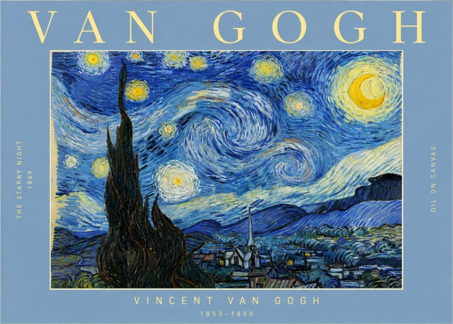 Van Gogh The Starry Night No2 - Poszter