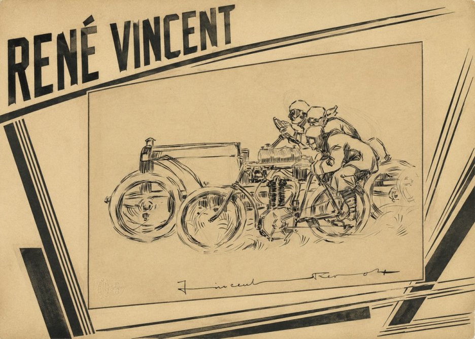 René Vincent Course Automobile No5 - Poszter