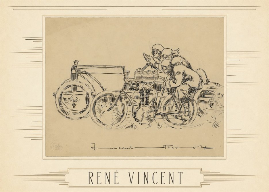 René Vincent Course Automobile No6 - Poszter