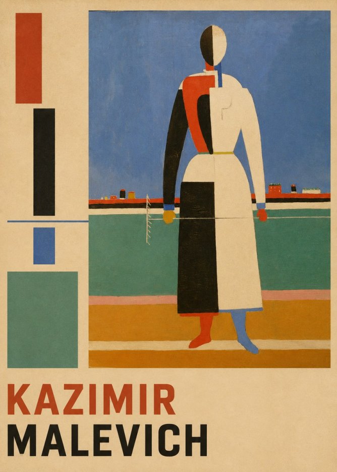 Kazimir Malevich Woman with a Rake No5 - Poszter